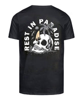 Men's Plus Size Black Back Printed Holiday Hawaiian Round Neck Short Sleeve T-Shirt